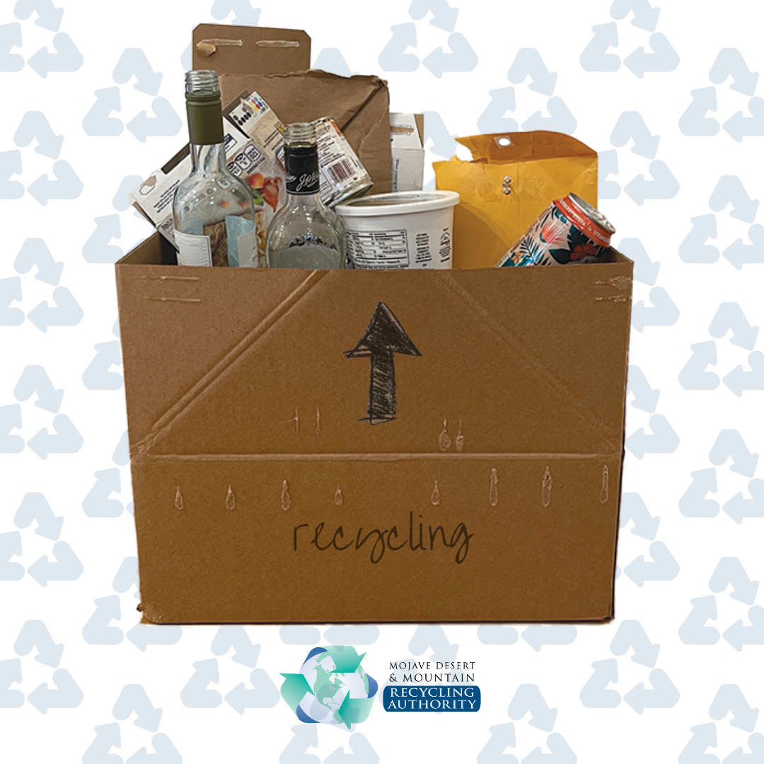 Box with Recyclables in it