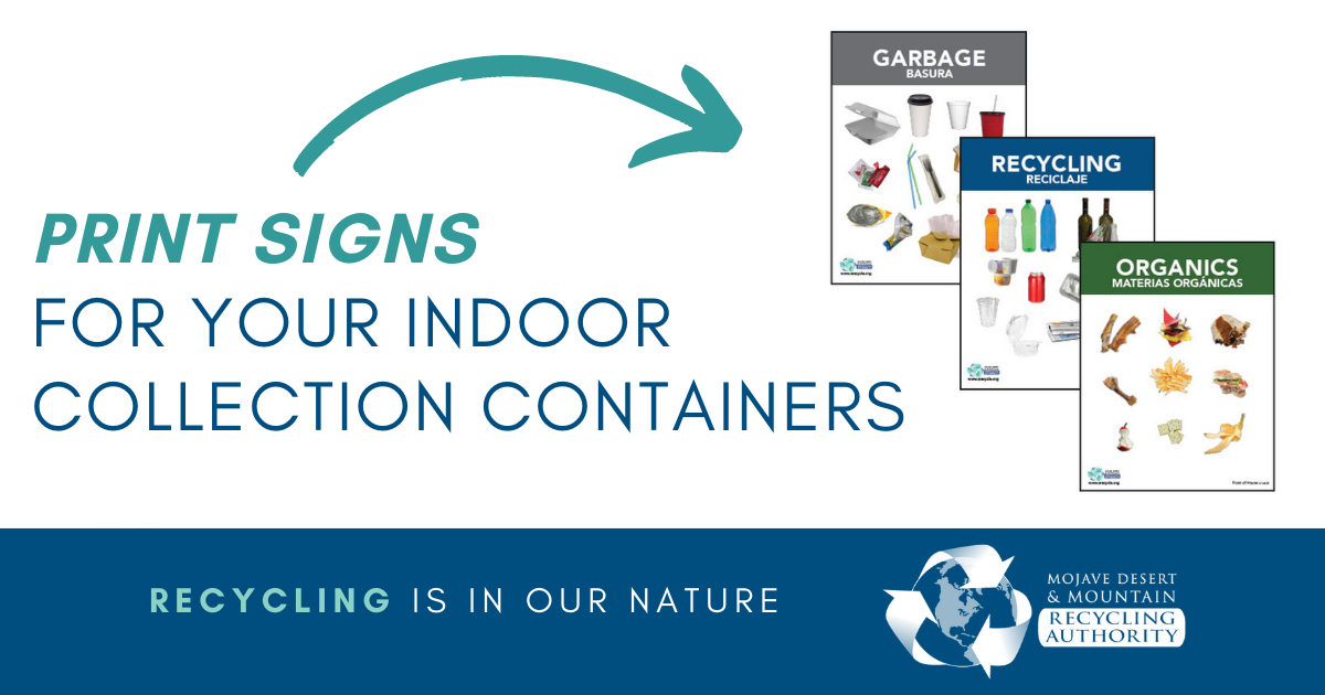 Posters for recycling containers