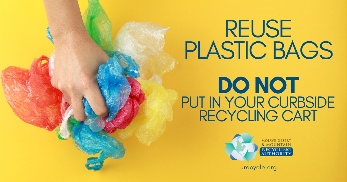 Image: Hand squishing plastic bags