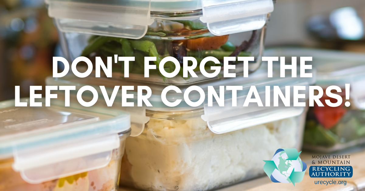 Leftovers in glass containers