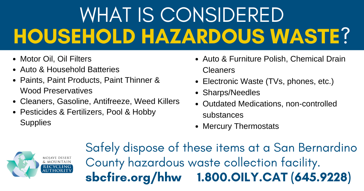 List of common HHW items