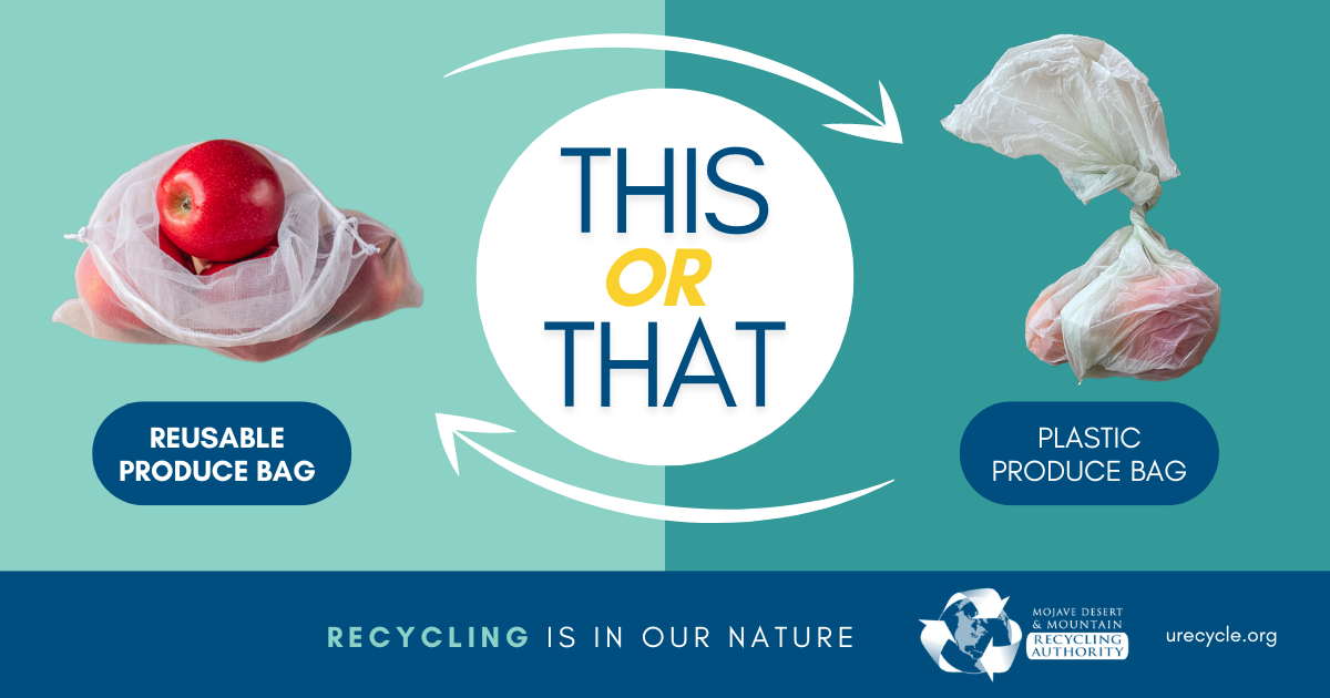 This or That” Plastic produce bag Vs. Reusable