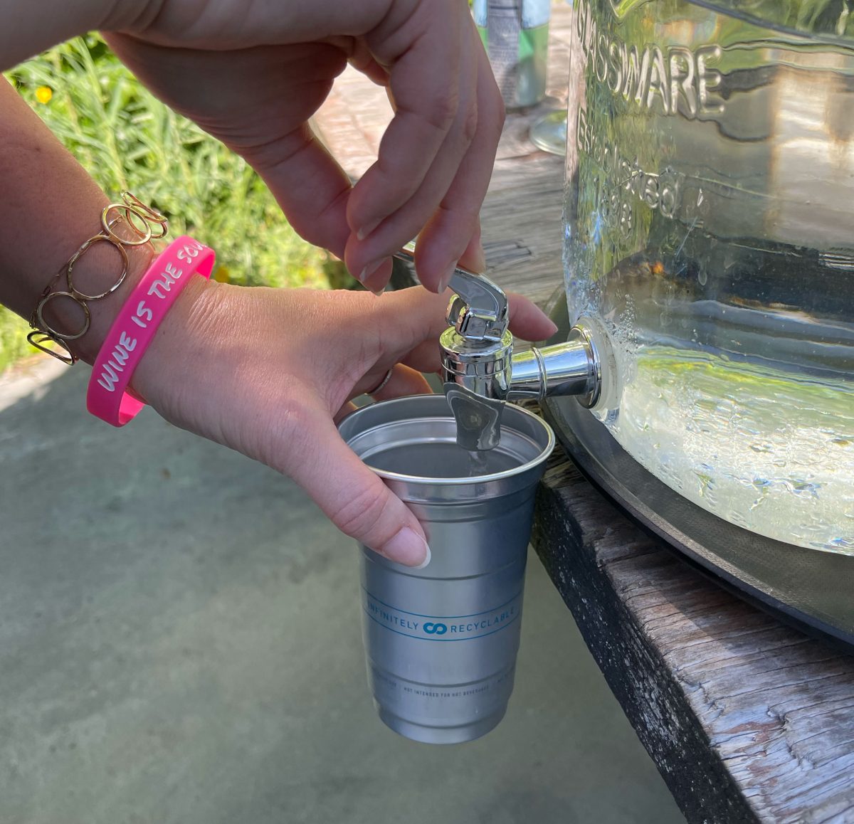 Reusable aluminum cups are great for parties