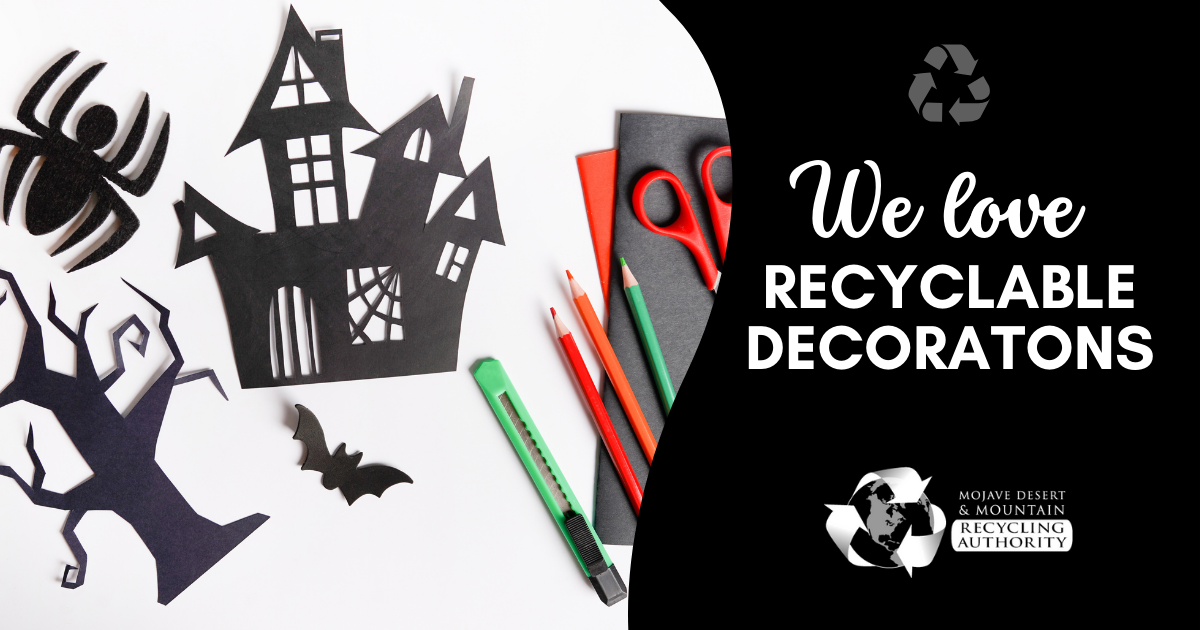 Craft supplies with a haunted house cutout