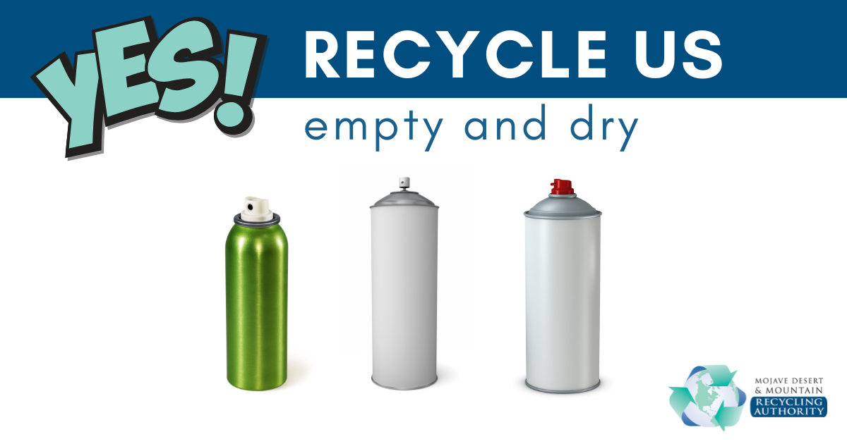 Aerosol cans for recycling