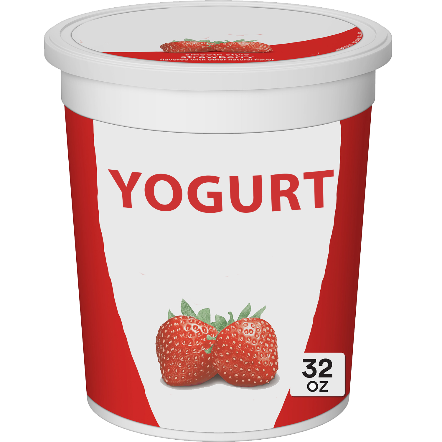 A plastic yogurt cup