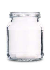 A recyclable glass jar
