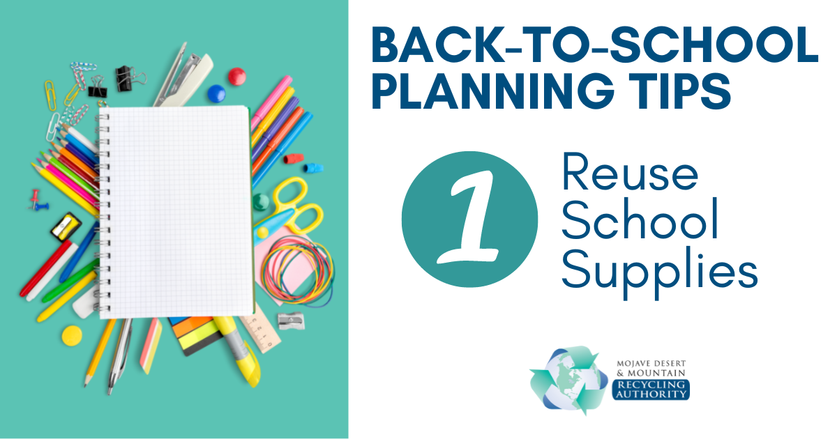Back to School Planning Tip: REUSE SUPPLIES