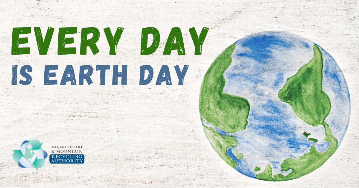 Illustration of the earth words say “Every Day is Earth Day"