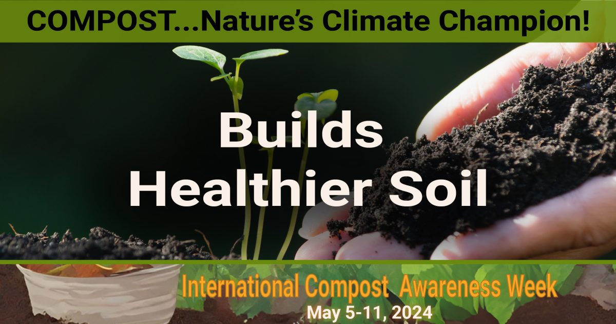 Hands in soil words say “ Builds Healthier Soil"