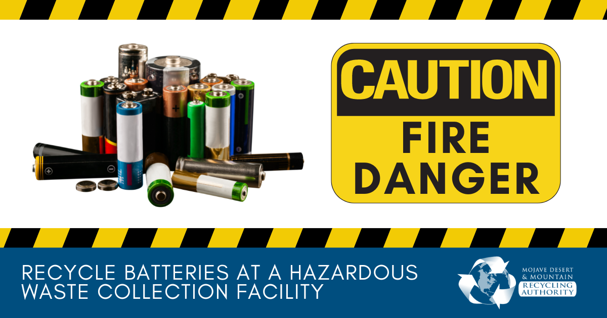 Image of Battery with “CAUTION FIRE DANGER"