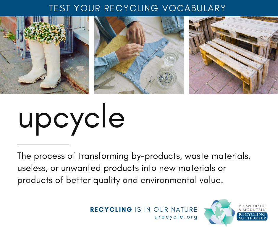 Definition of “Upcycle" and some images of examples