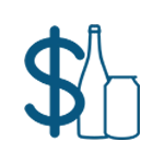 Bottle, Can, and Money Sign Icon