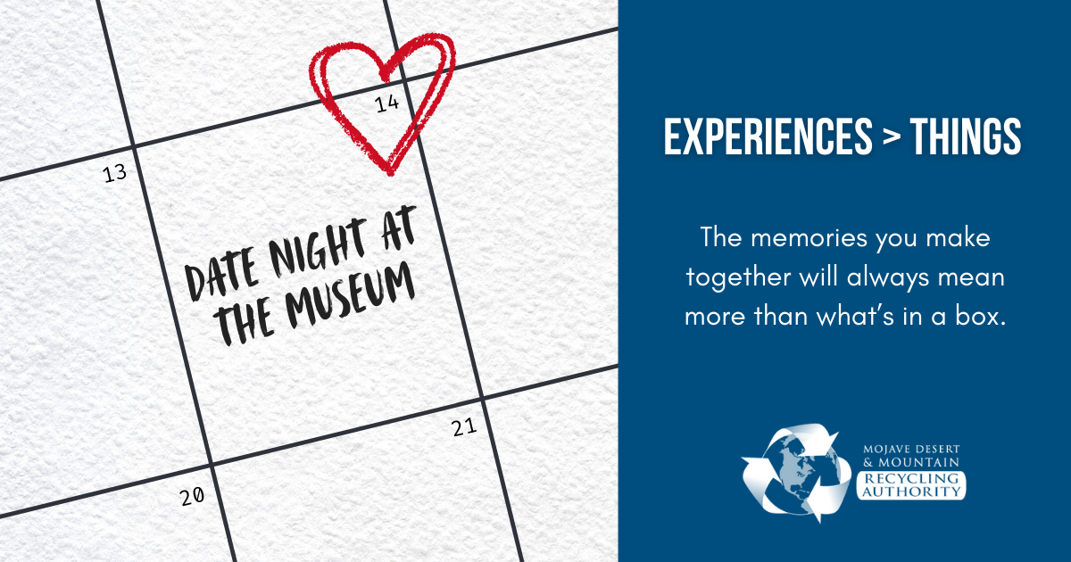 A calendar with “Date Night at the Museum” circled with a heart