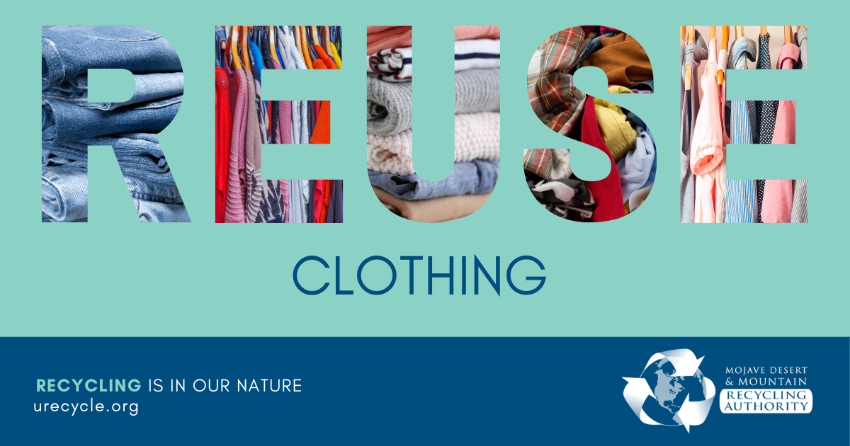 REUSE Clothing words made out of photos of clothes