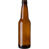 A glass beer bottle