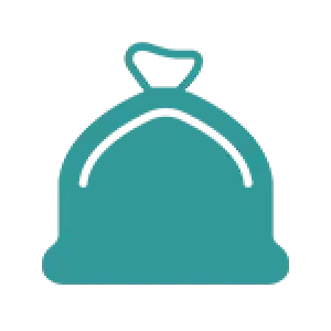 Icon of a trash bag